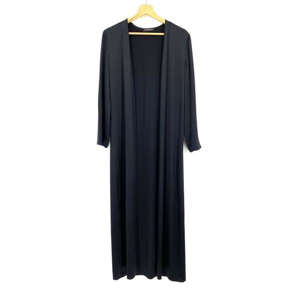 The Perfext Black Silk Coat Robe - Picture 1 of 5